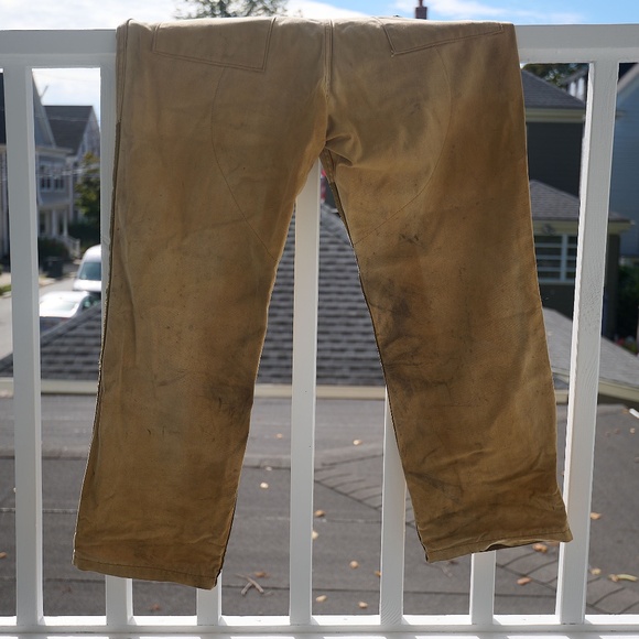 *** SAFTBAK Heavy Army Duck Canvas Brush Pants VTG - Picture 5 of 8